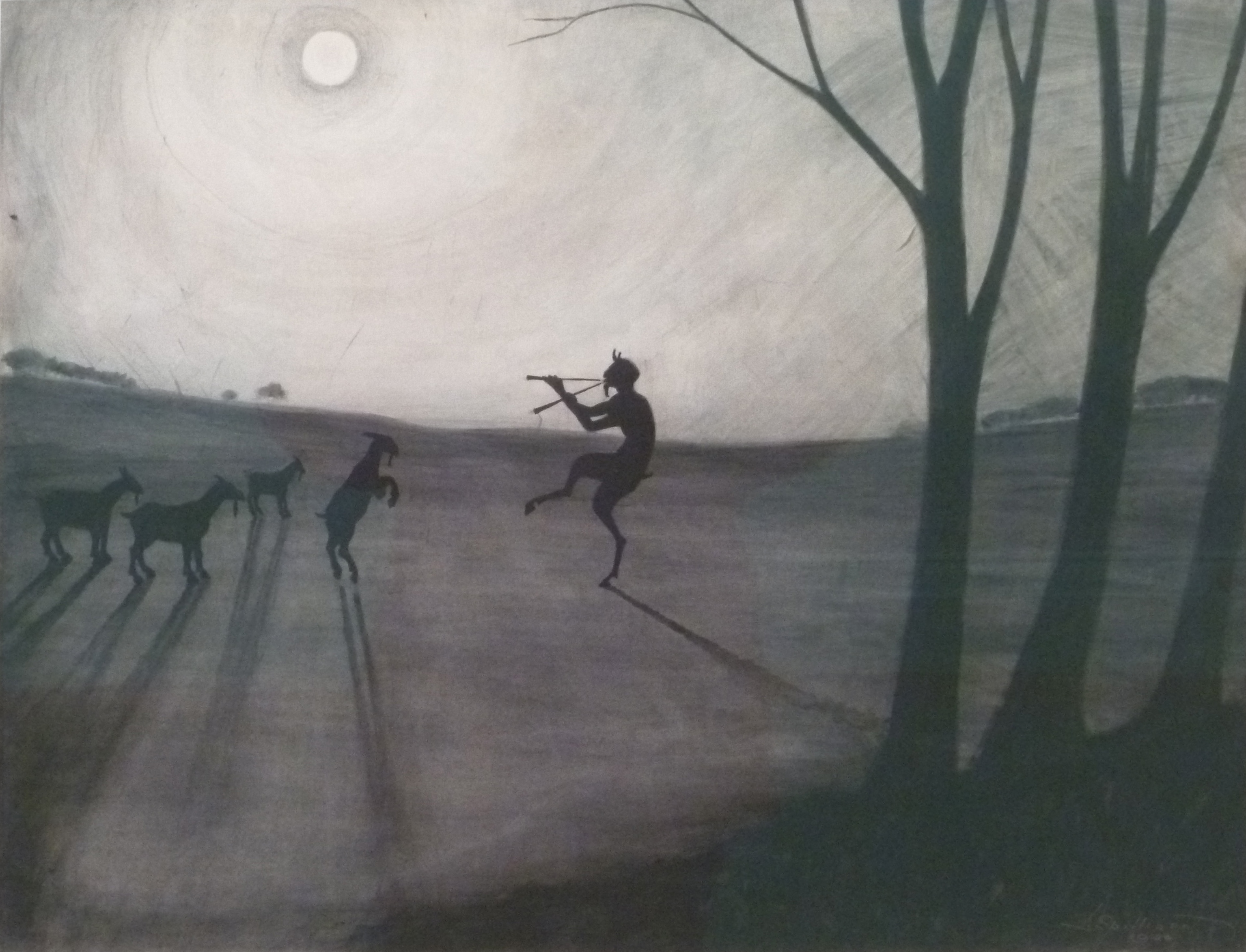 Faun by Moonlight av Léon Spilliaert