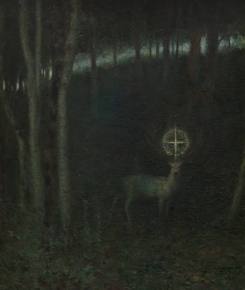 The Vision of St. Hubert av Franz von Stuck